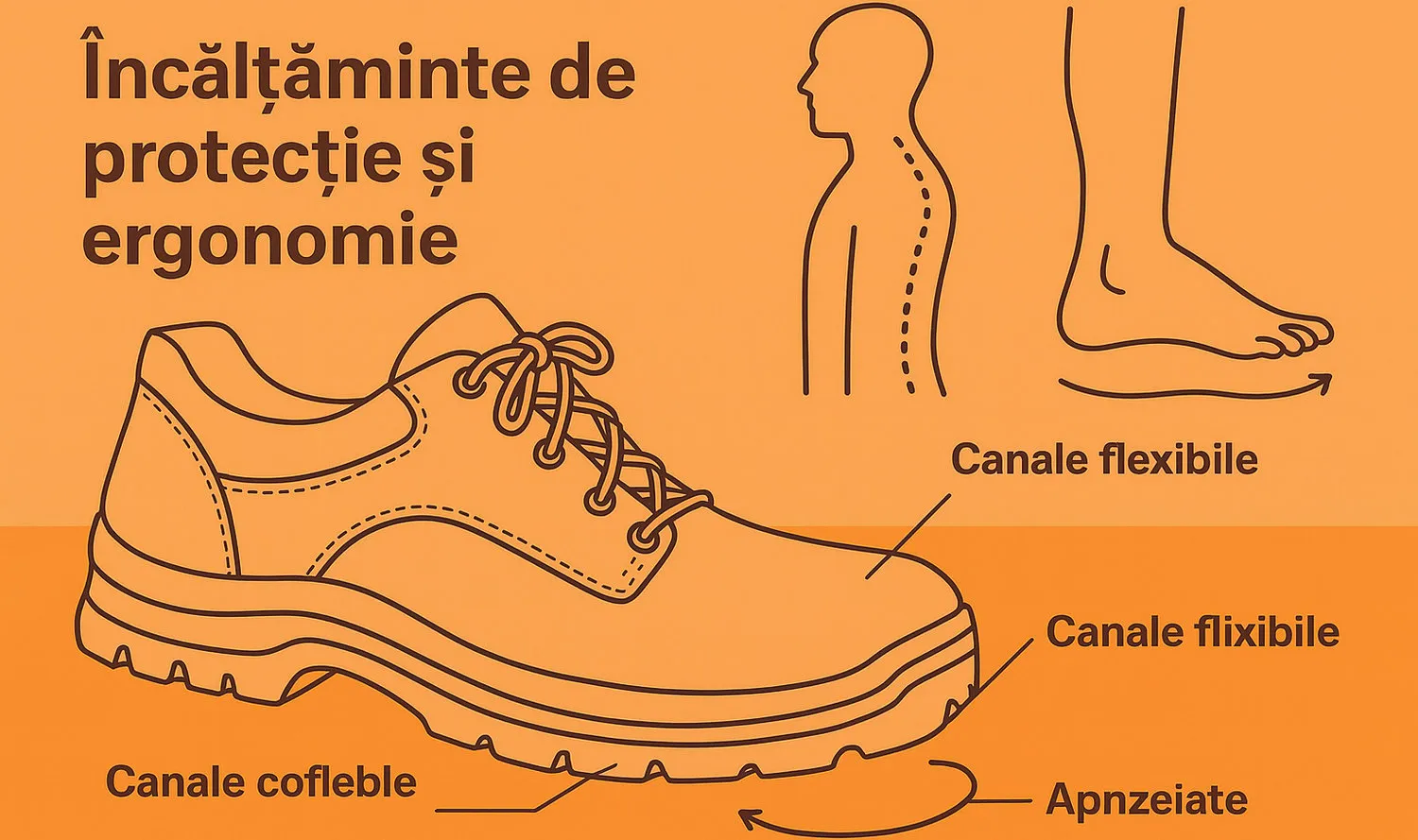Încălțăminte de protecție și ergonomie