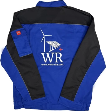 Termoaplicație pe geacă pentru compania WIND RISE