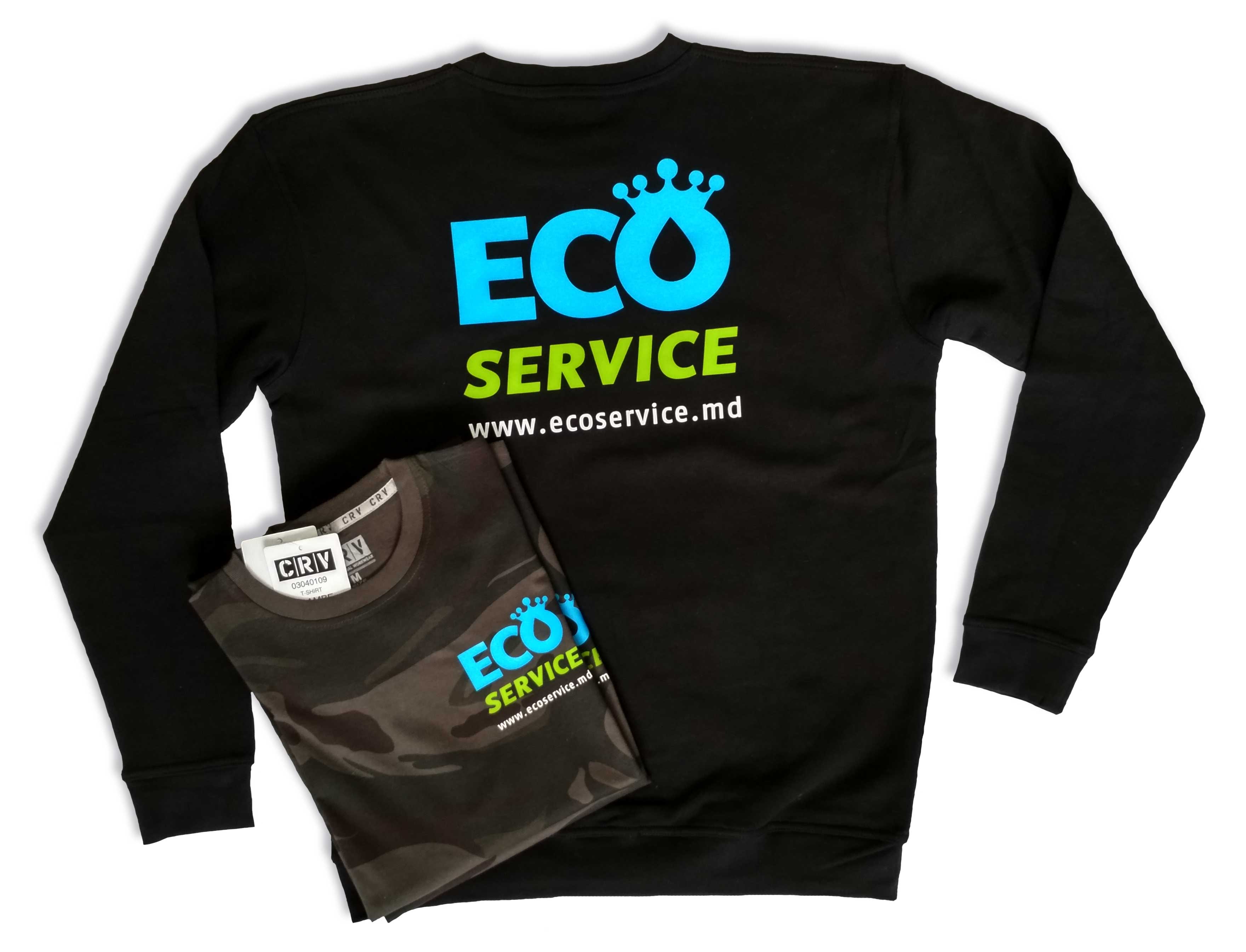 Брендирование футболок камуфляжных Crambe и батников Tours для нашего постоянного клиента «Eco Service».