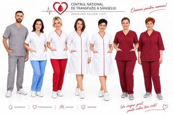 Uniformă medicală corporativă pentru Centrul Național de Transfuzie a Sângelui Uniformă medicală corporativă pentru Centrul Național de Transfuzie a Sângelui