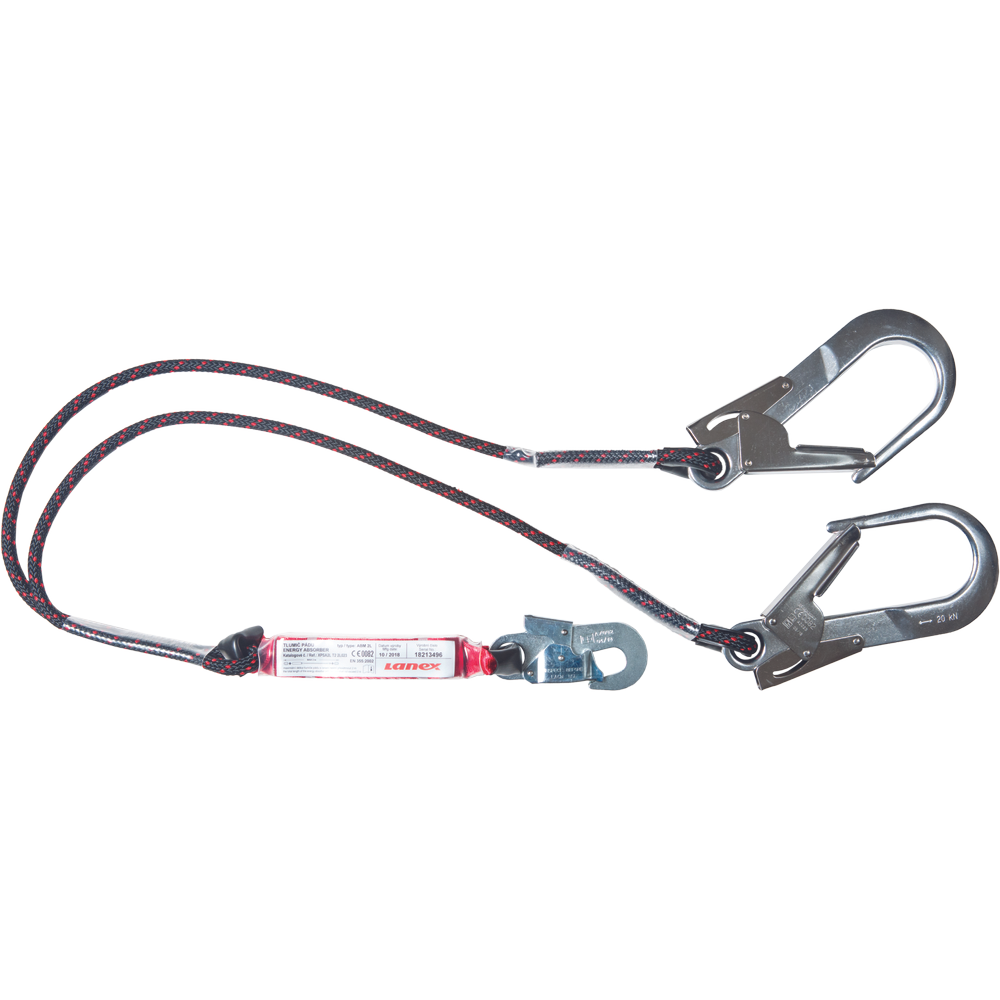 Амортизатор рывка PSA2LT22L DOUBLE карабин AZ023 (раскрытие 60 mm)