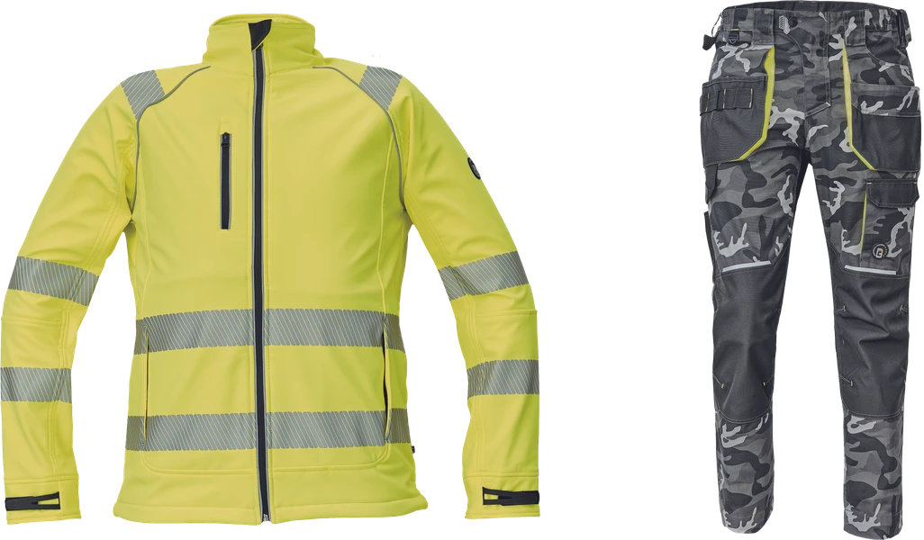 Костюм SHELDON HV softshell Куртка + Штаны CAMOU Костюм SHELDON HV softshell Куртка + Штаны CAMOU