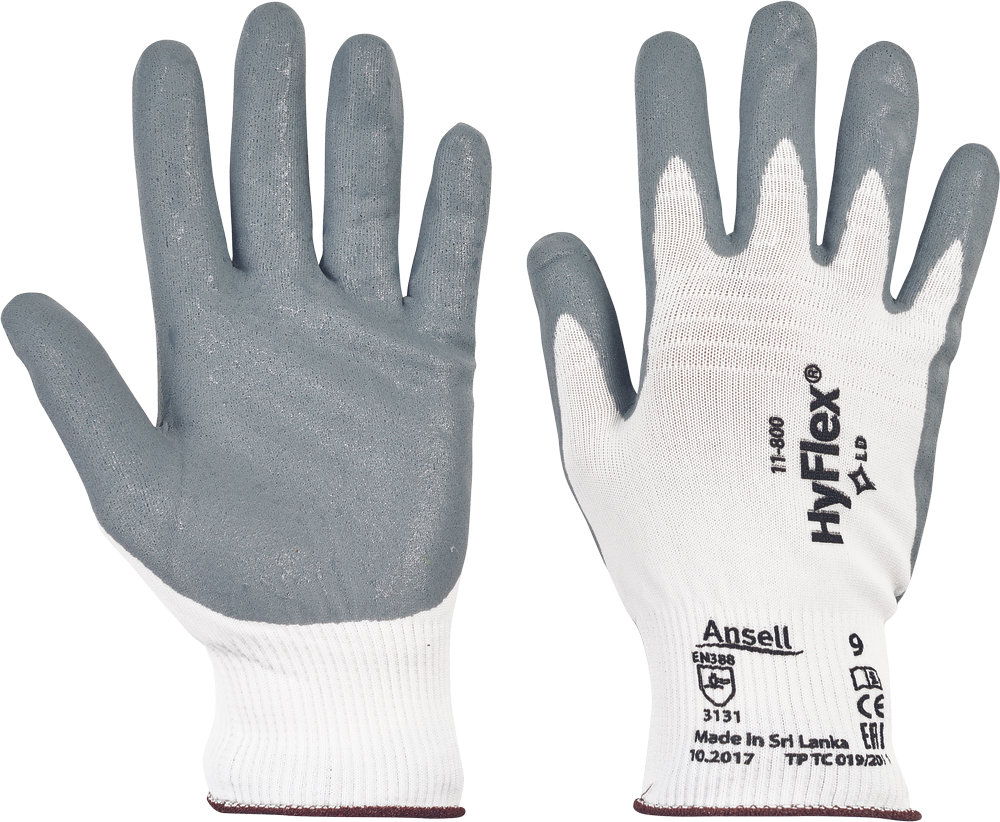 Перчатки Ansell 11-800 HyFlex Foam покрытые нитрилом Перчатки Ansell 11-800 HyFlex Foam покрытые нитрилом
