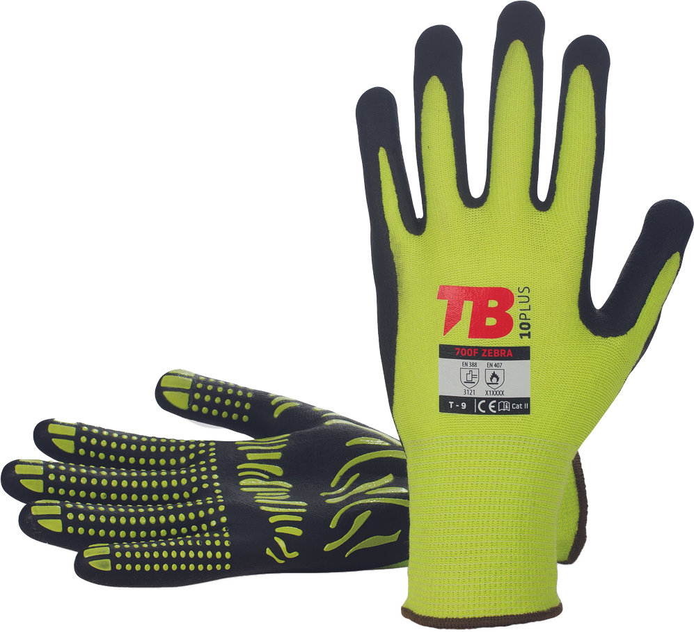 Перчатки TB 700F ZEBRA покрытые нитрилом Перчатки TB 700F ZEBRA покрытые нитрилом