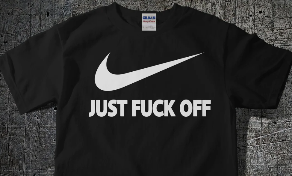 Футболка с принтом (Just Fuck OFF) - Черная (Black)