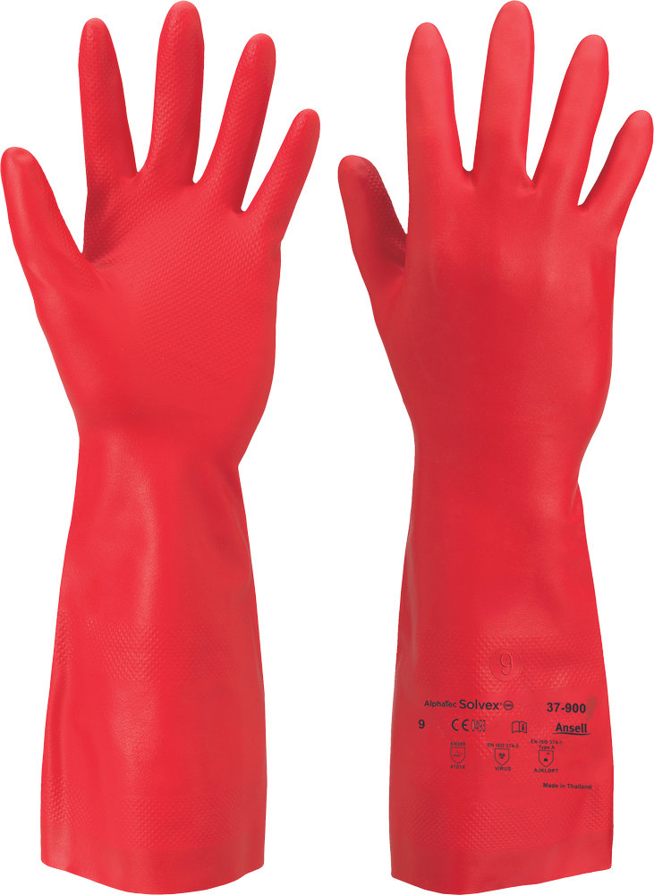 Химически стойкие перчатки Ansell37-90/090 Sol-Vex Premium