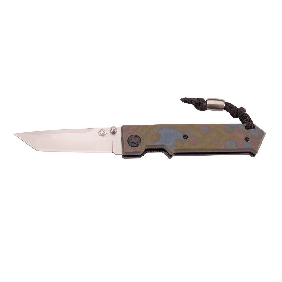 Нож 7305711 KnifeTEC one-hand G-10 blue brown Puma Сталь D2