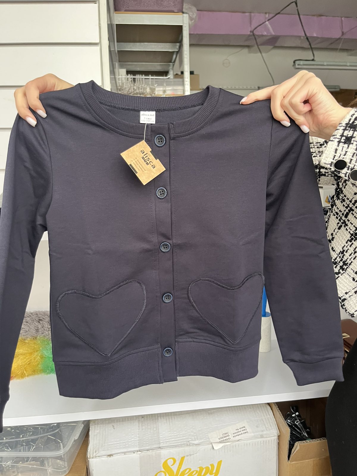 CARDIGAN CEZARA 9-10 ANI/134 CM V732 ALBASTRU