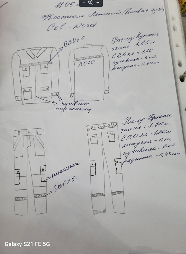 Костюм (куртка+брюки) CET - NORD SA