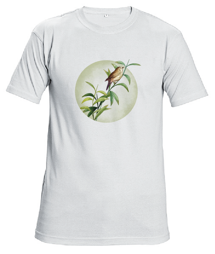 Футболка с принтом "Asian Flower" Белая (White)