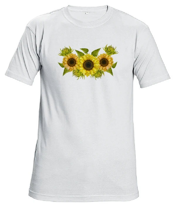 Футболка с принтом "Sunflower" Белая (White)