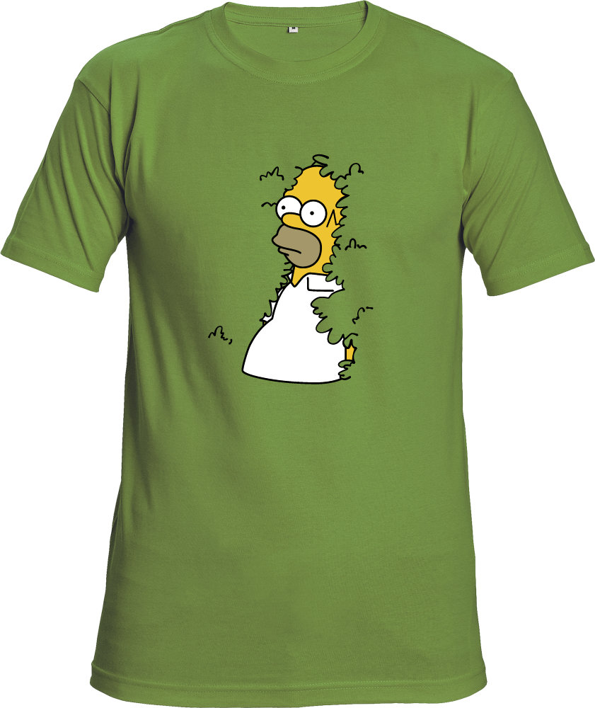 Футболка с принтом "Homer Simpson" Лаймовая (Lime green)