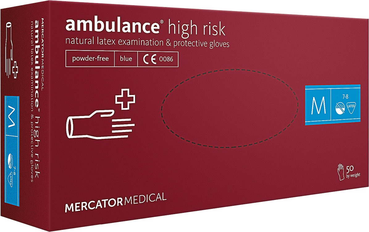 Одноразовые перчатки из латекса RMM-AMBULANCE