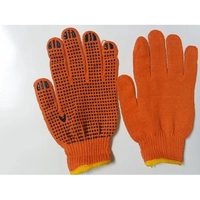 Перчатки из хлопка с ПВХ оранжевые