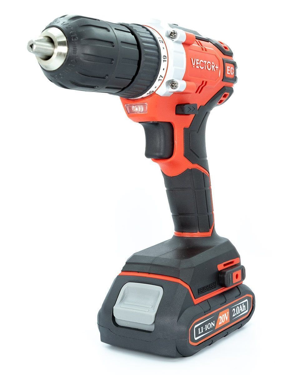 Бесщеточный аккумуляторный шуруповерт VEB2020 (с металлическим патроном) Бесщеточный аккумуляторный шуруповерт VEB2020 (с металлическим патроном)