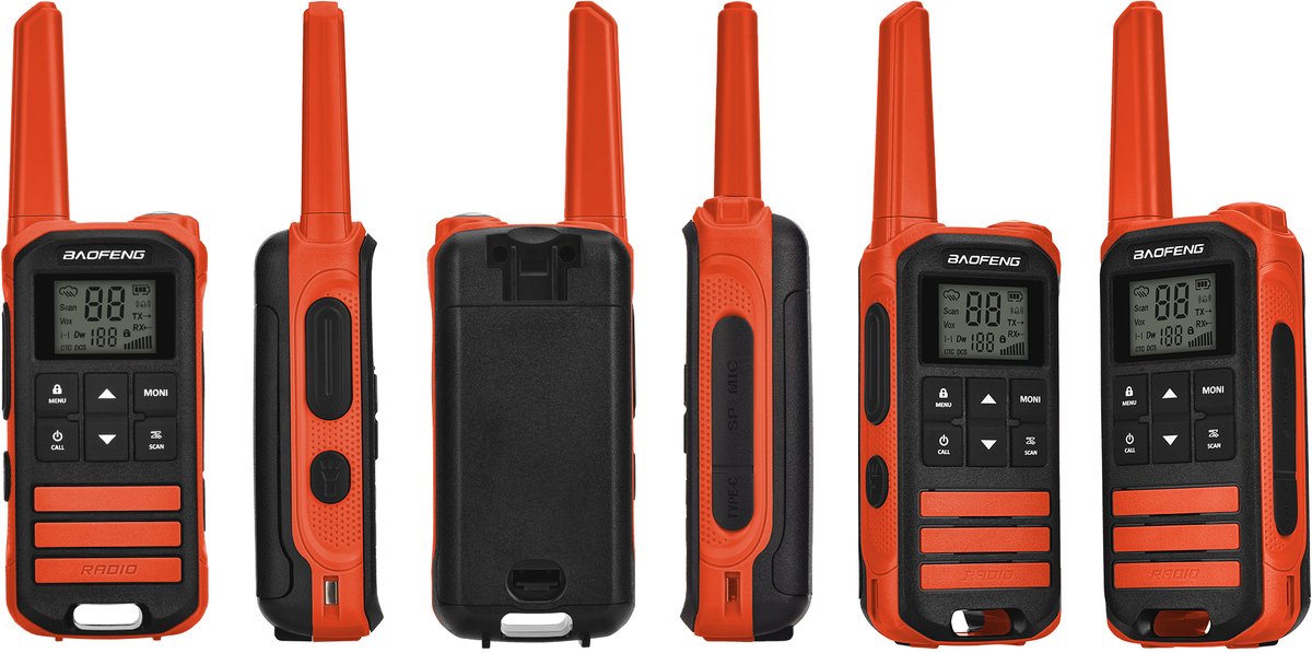 Рация Baofeng FR-22A - Красная (комплект 2 шт.)