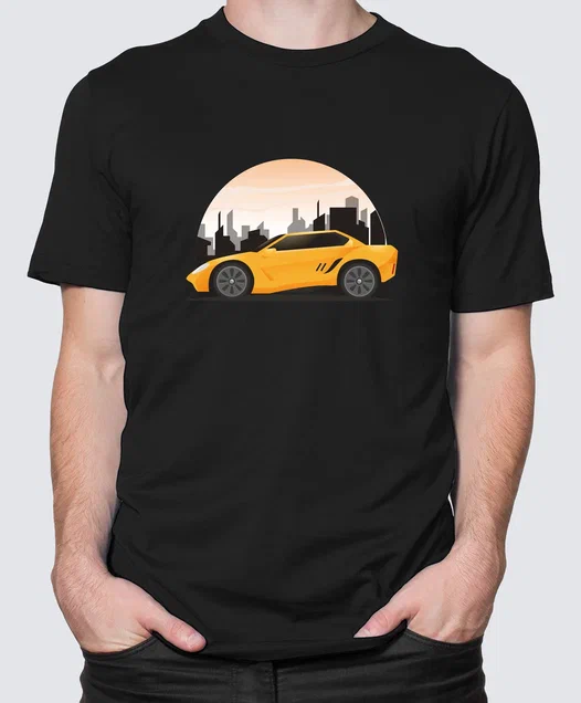Футболка с Принтом "YELLOW" (BLACK)