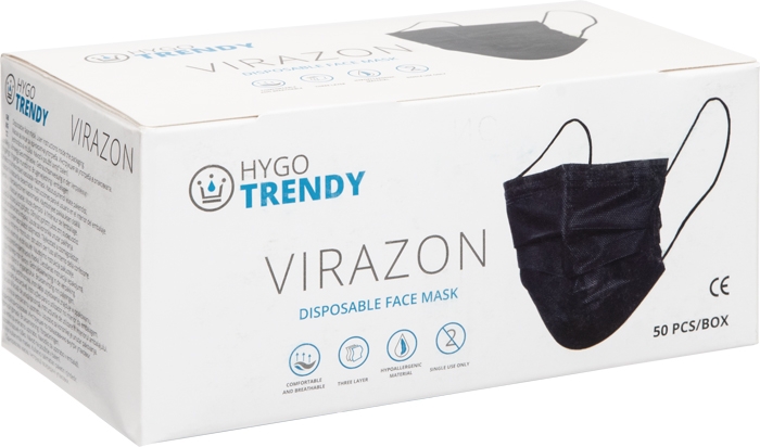 Трехслойная маска VIRAZON черная Трехслойная маска VIRAZON черная