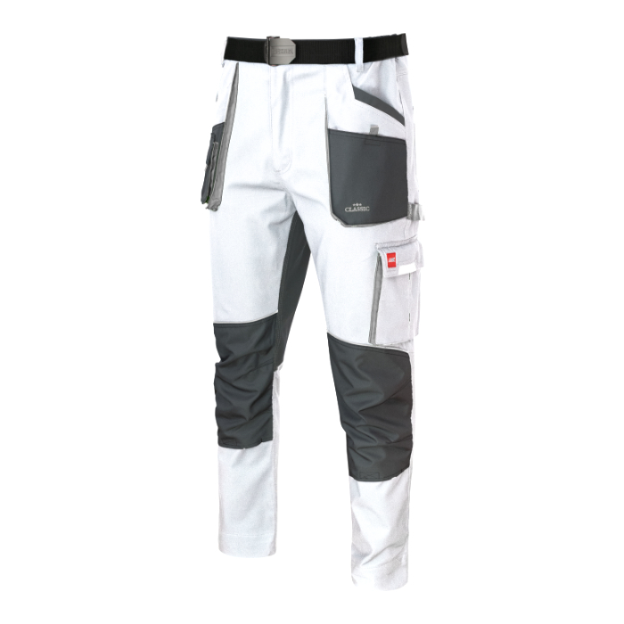 Брюки CLASSIC Stretch Slim - Белые/Серые