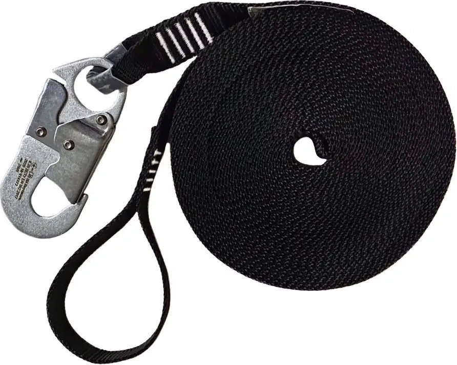 Спасательный ленточный фал 12 м с карабином К20 + петля (ФРС)