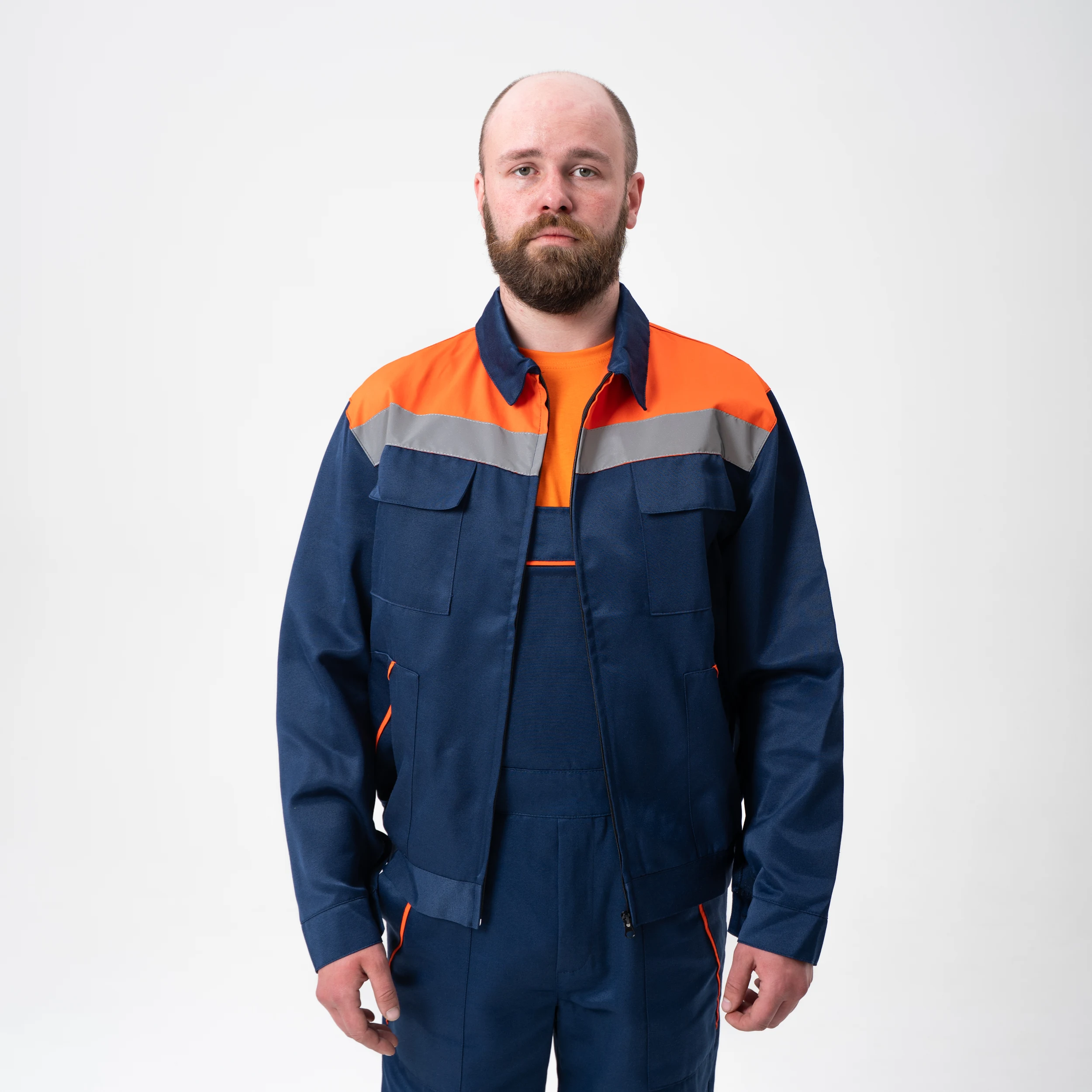 Костюм темно-синий 001 (куртка+полукомбинезон)