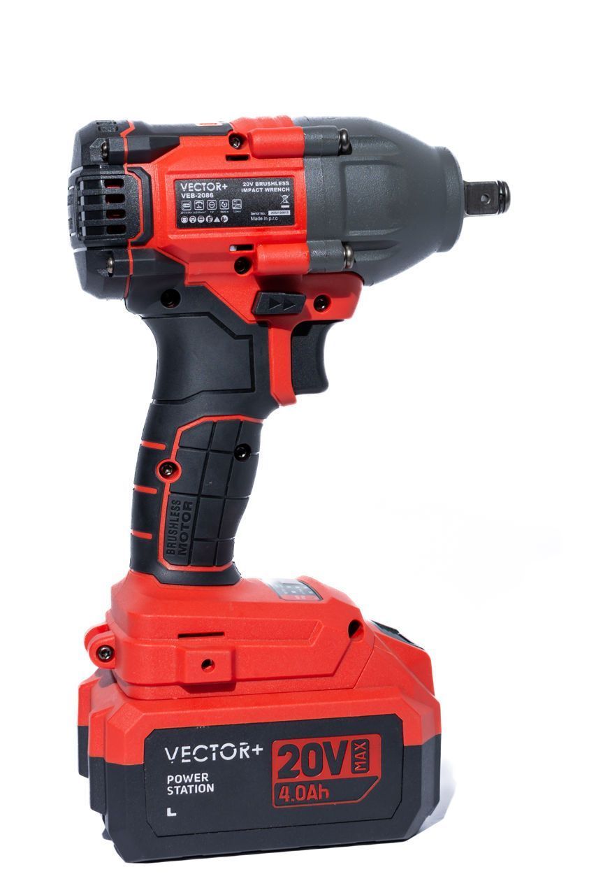 Ударный пистолет BL 2*4Ah, зарядное устройство, сумка VECTOR+ Ударный пистолет BL 2*4Ah, зарядное устройство, сумка VECTOR+