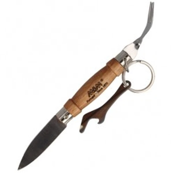 2141 MAM POCKET KNIFE WITHOUT TIP WITH BLADE LOCK AND OAK WOOD HANDLE