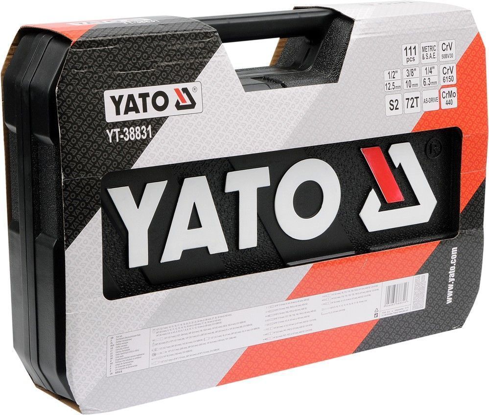 YATO Pro набор инструментов 1/4″/3/8″/1/2″ 111 шт.