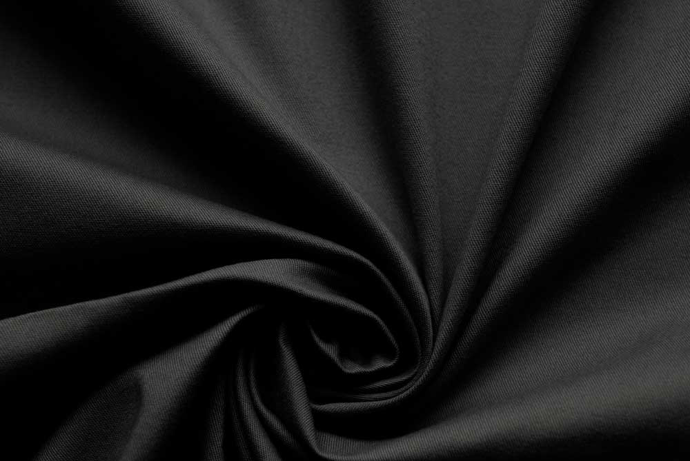Prima-160 Black #1 (Polyester 44% | Cotton 53% | Spandex 3% | 2/1 160gsm)