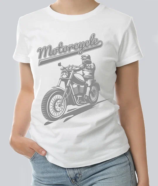 Футболка с Принтом "MOTO" (WHITE)