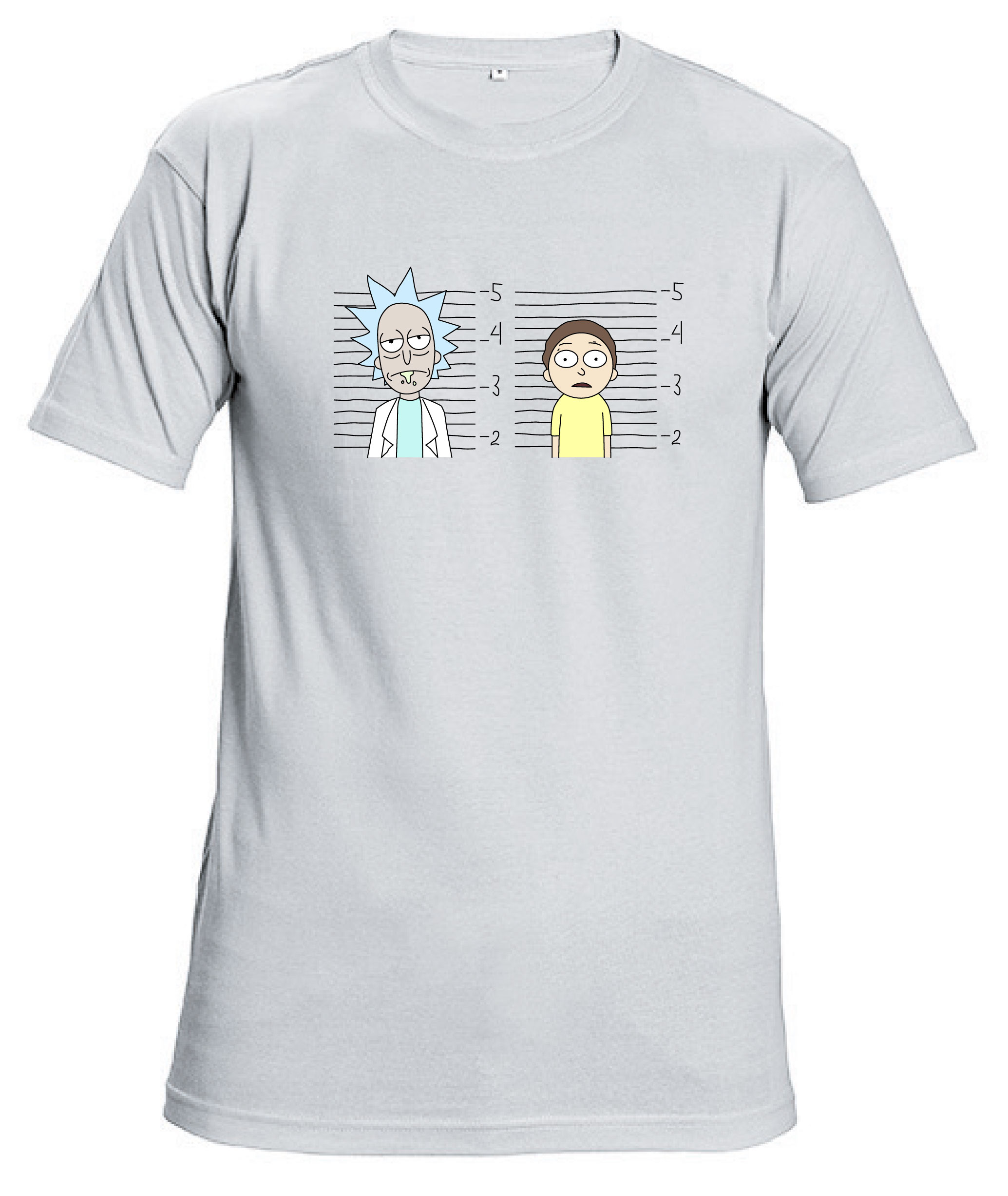 Футболка с принтом "Rick&Morty Prisoners" - Белая (White)