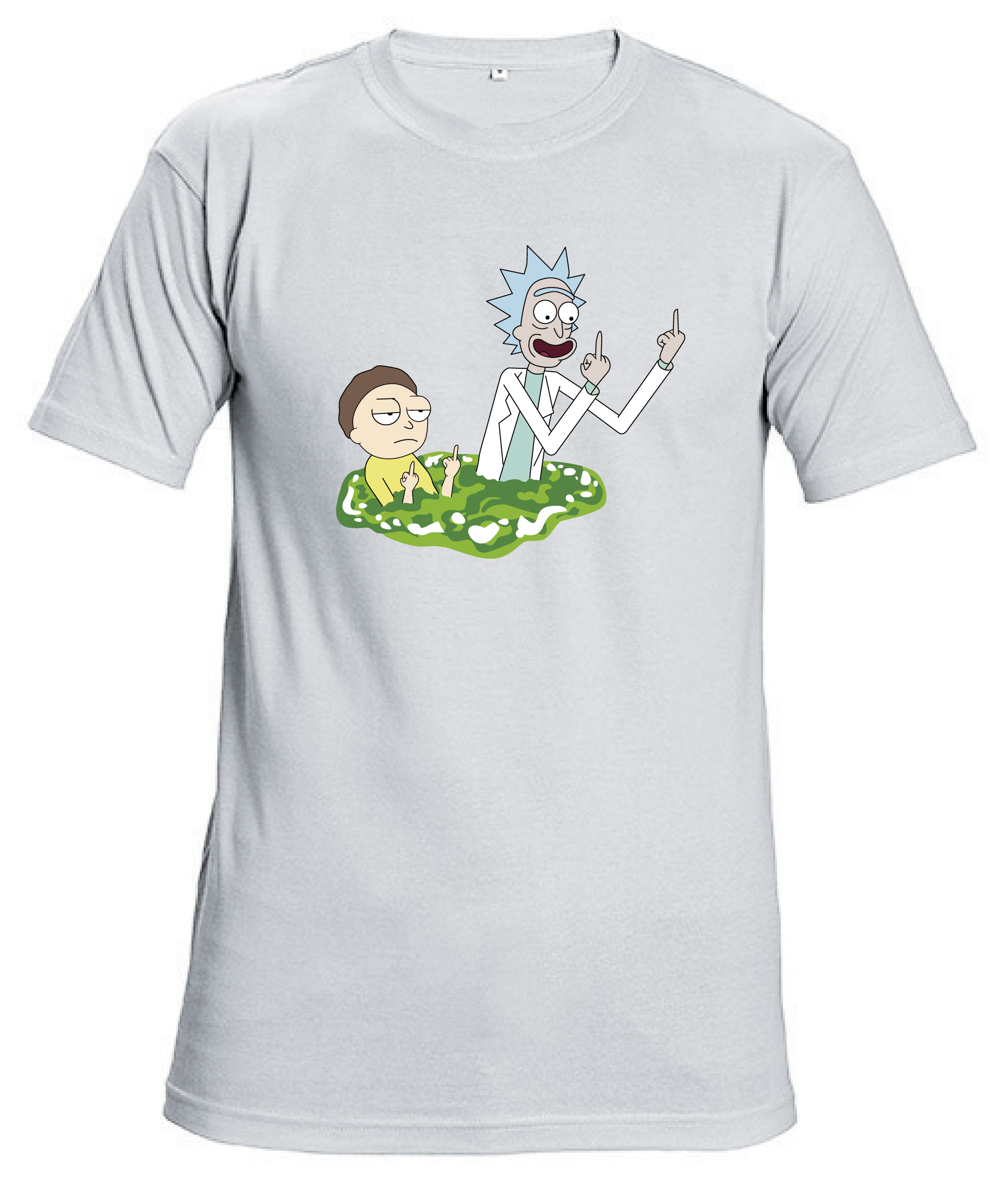Футболка с принтом "Rick&Morty FY" - Белая (White)