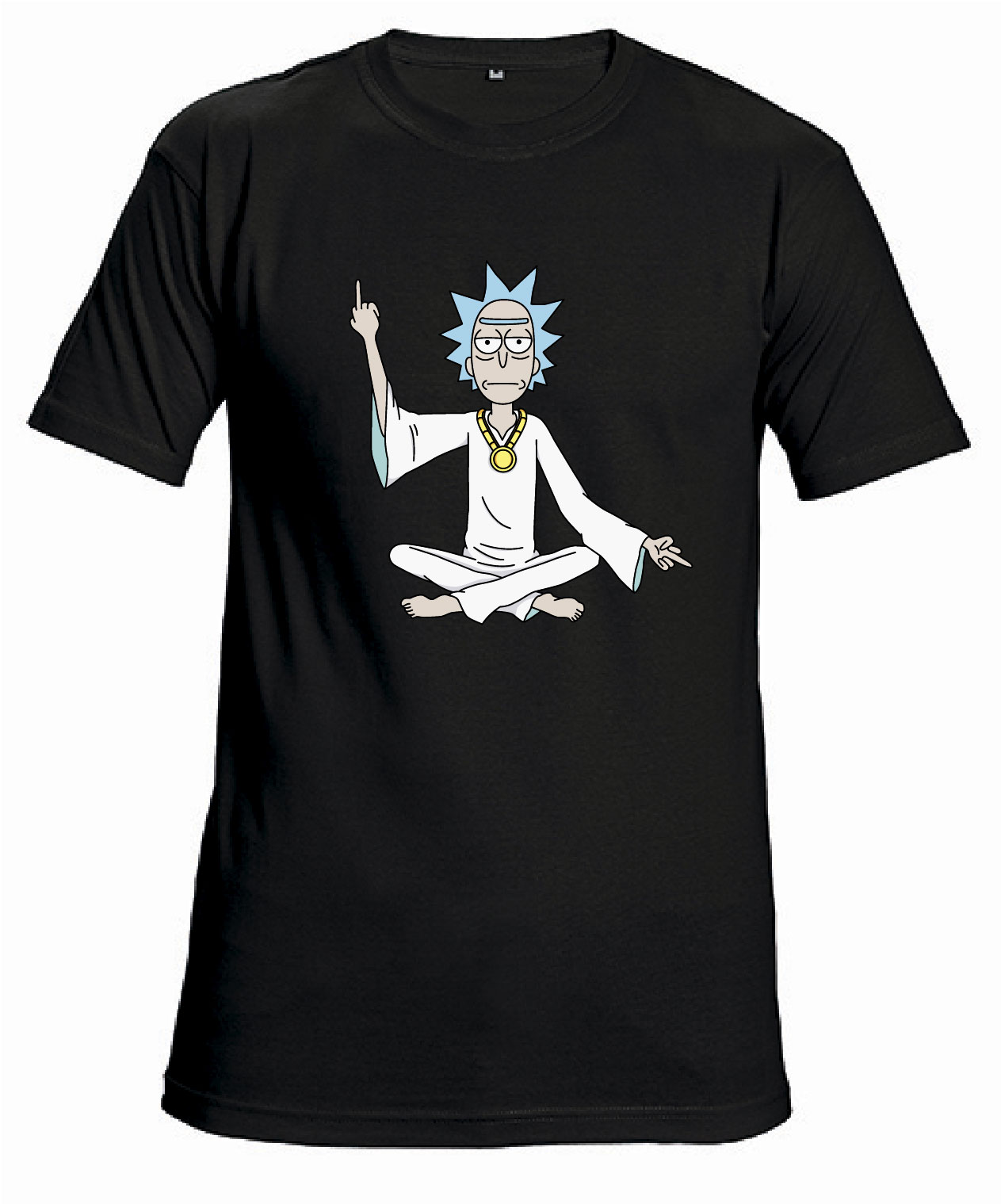Футболка с принтом "Rick&Morty ZEN" Черная (Black)