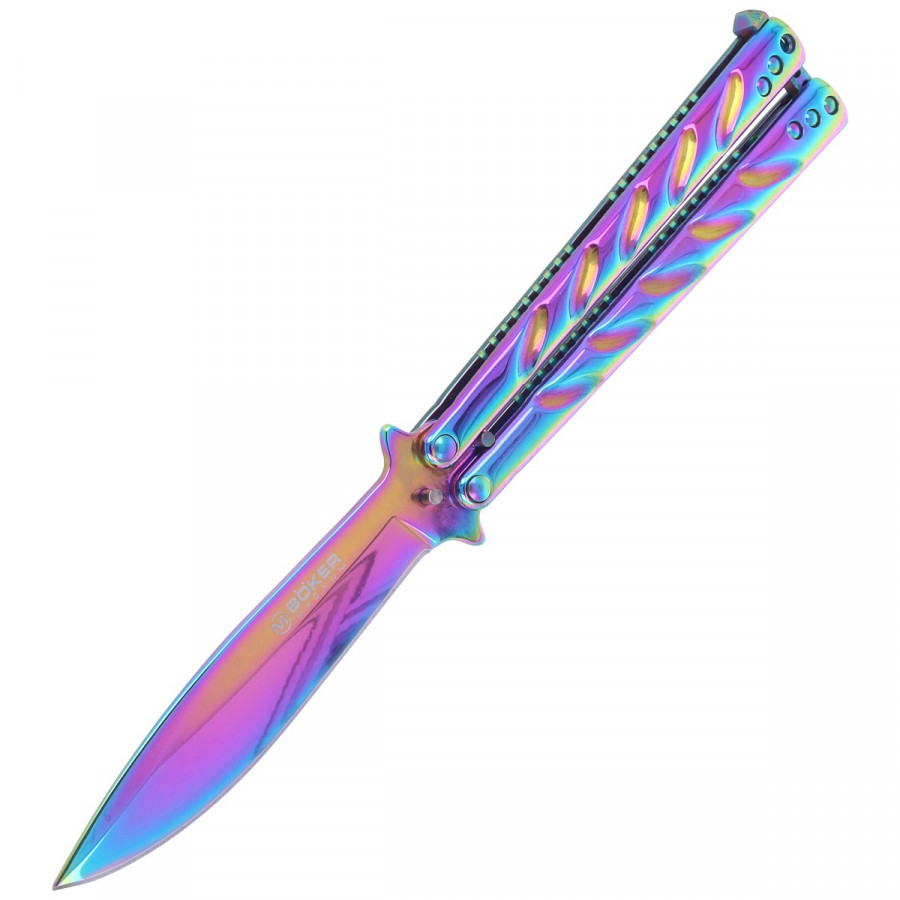 Нож-бабочка BO-06EX401 Böker Magnum Balisong RAINBOW 440