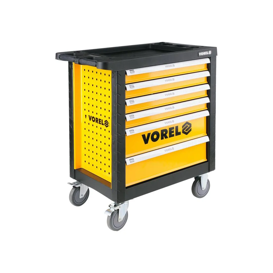 Мобильный шкаф с инструментами, 6 ящиков, 177 предметов