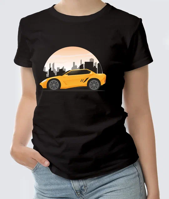 Футболка с Принтом "YELLOW" (BLACK)