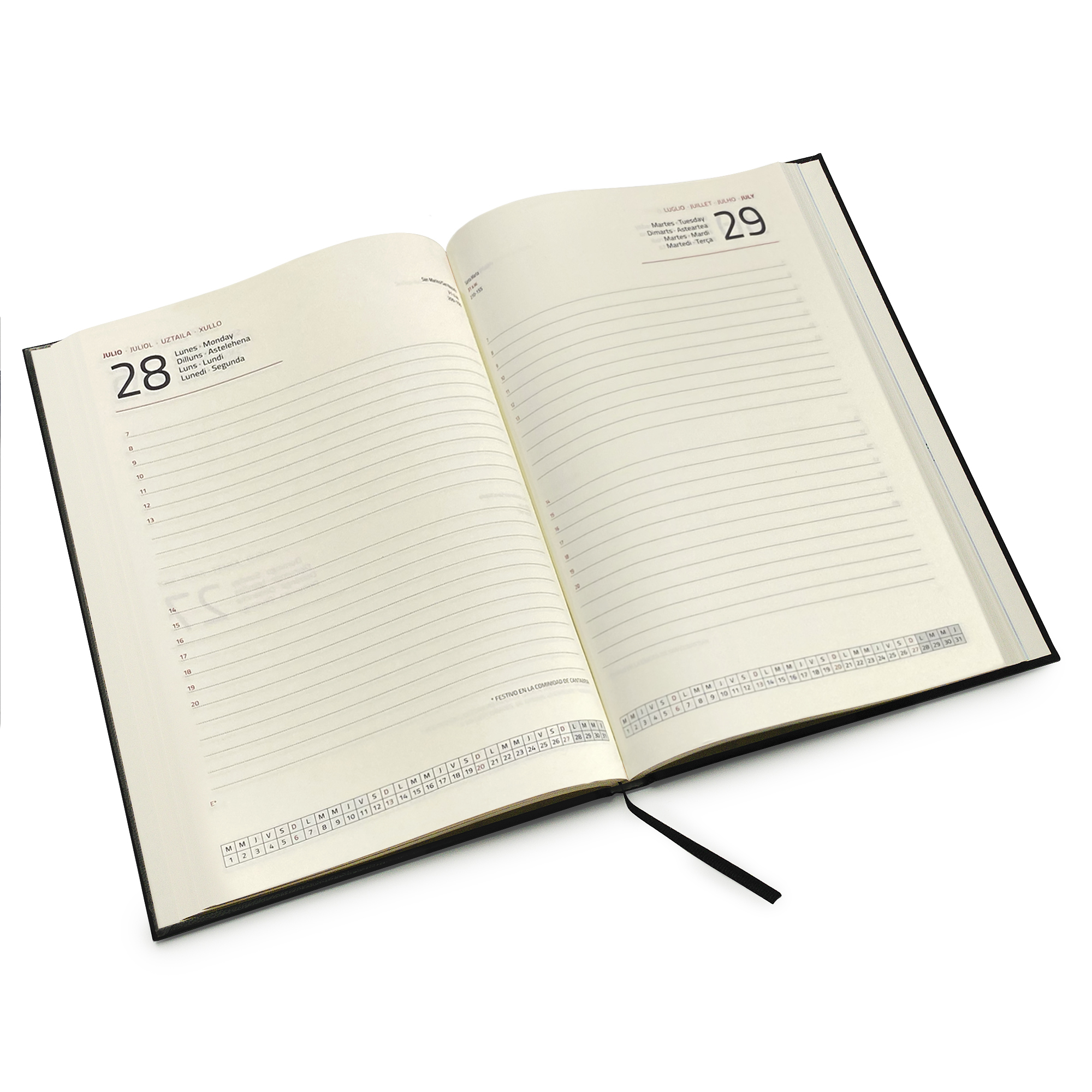 Ежедневник с мягкой обложкой 2026 SELKIS - темно-синий