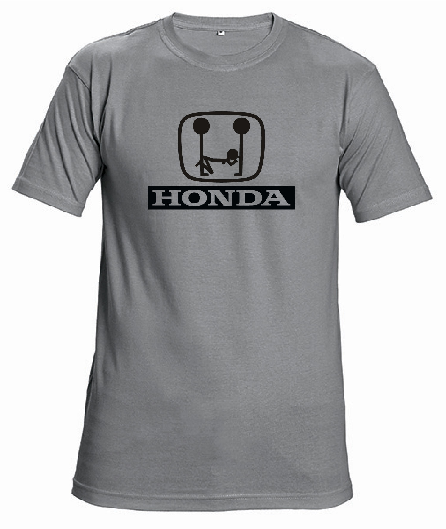 Футболка с принтом (Honda) - Серая(Grey)