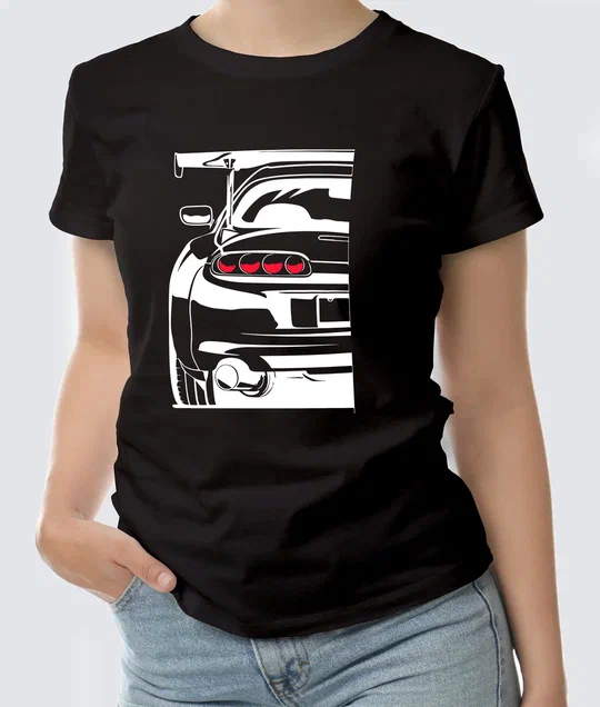 Футболка с Принтом "HALF CAR" (BLACK)