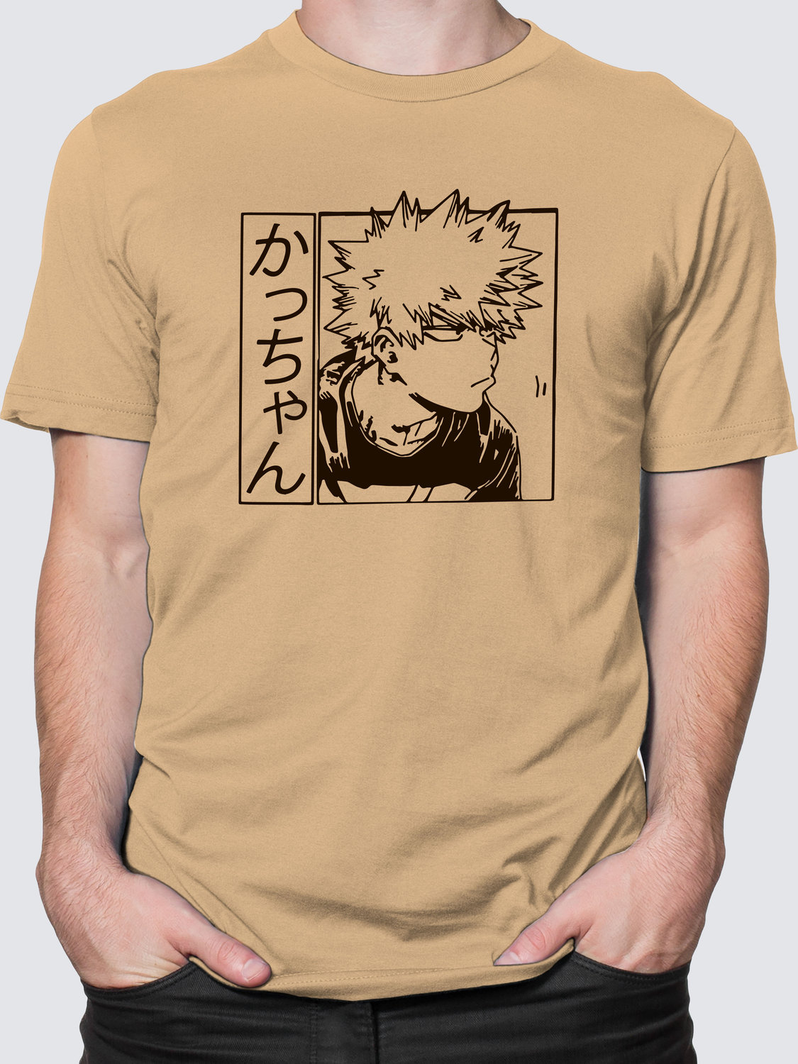 Футболка с Принтом "ANIME1" (Beige)