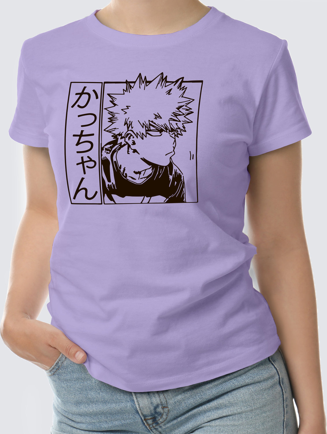 Футболка с Принтом "ANIME1" (Light violet)