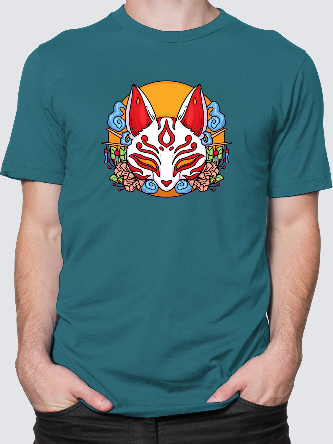 Футболка с Принтом "FOXY" (Petrol blue)