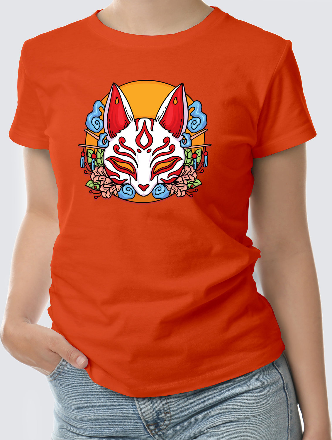 Футболка с Принтом "FOXY" (Orange)