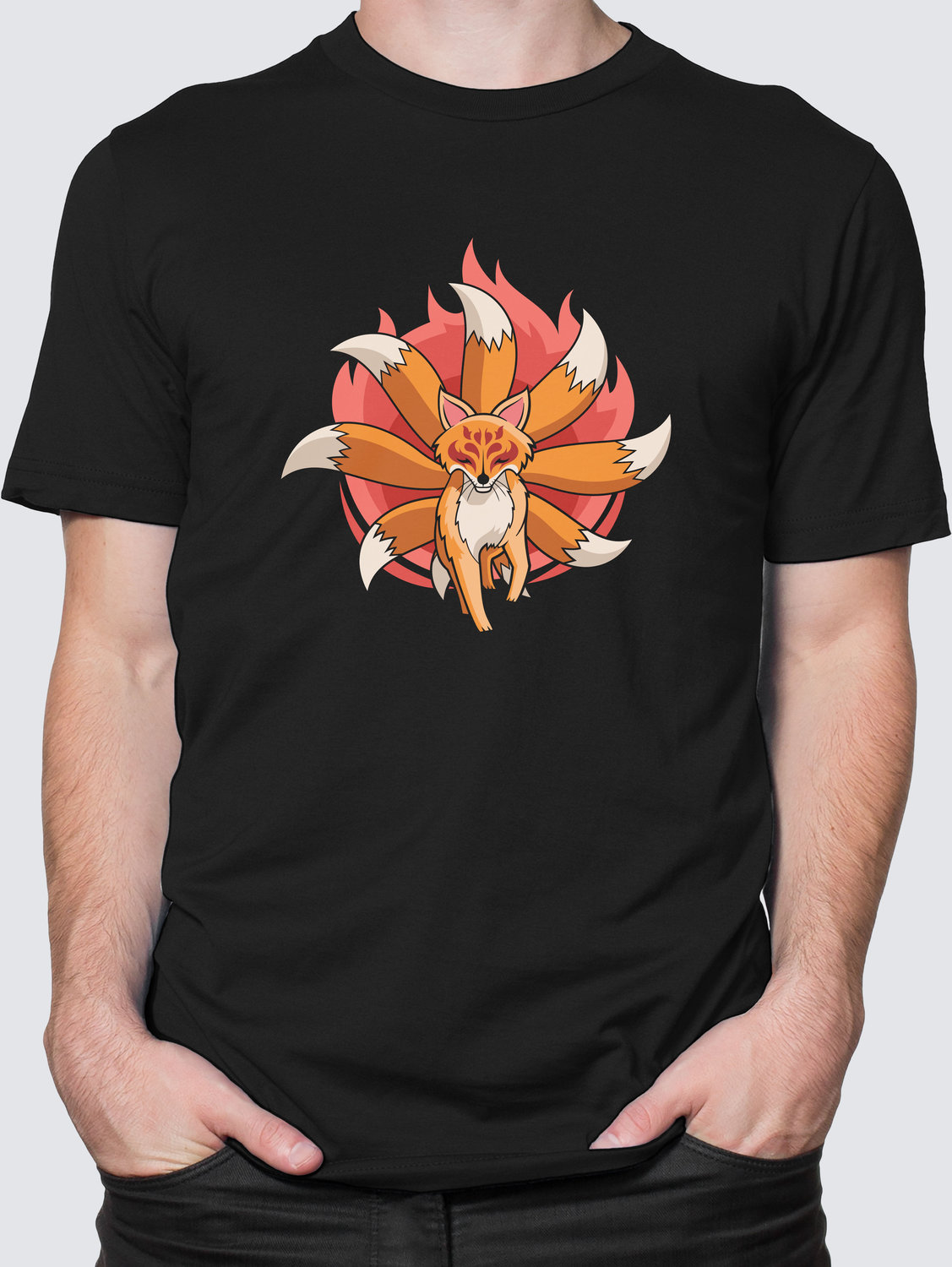 Футболка с Принтом "NARUTO FOX" (black)