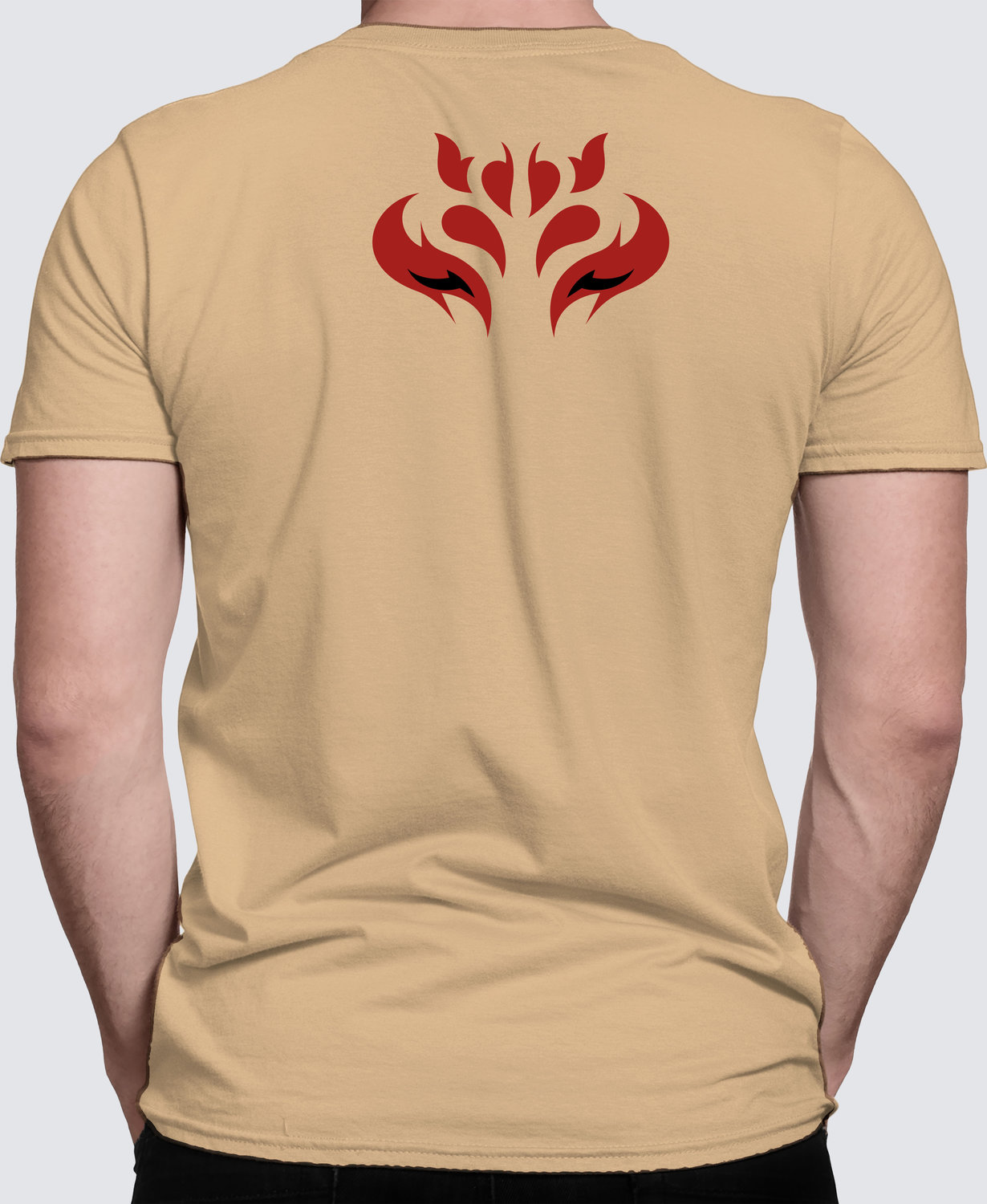 Футболка с Принтом "NARUTO FOX" (Beige)