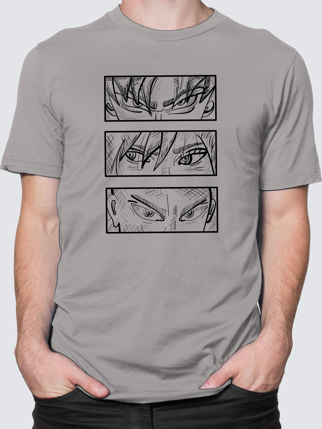 Футболка с Принтом "ONE PUNCH MAN" (Gray)