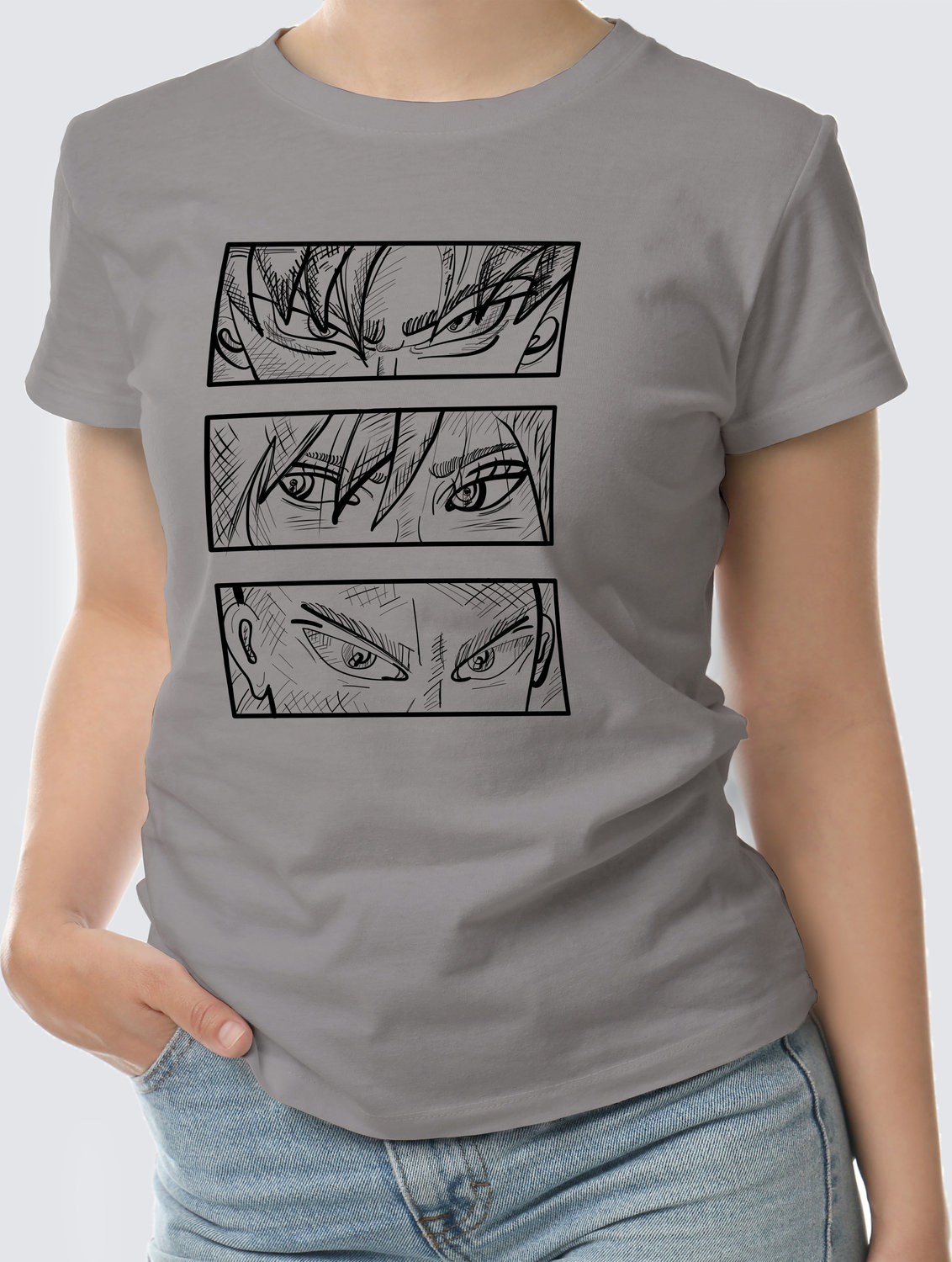 Футболка с Принтом "ONE PUNCH MAN" (Gray)