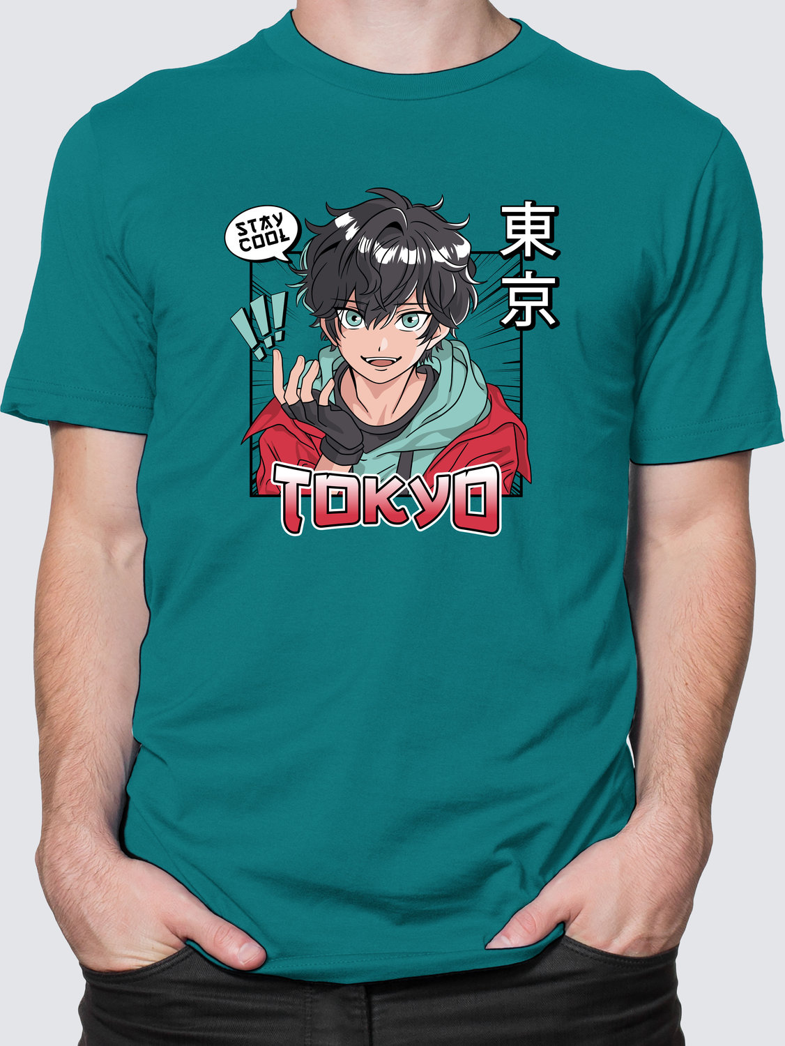 Футболка с Принтом "TOKYO" (duck blue)