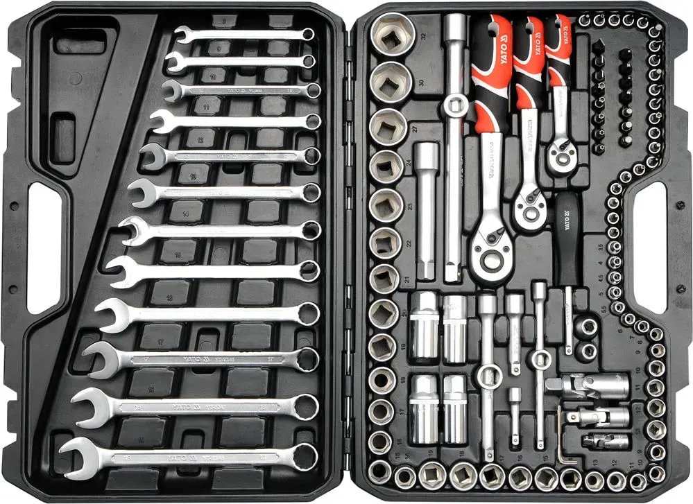 Набор инструментов Yato 1/4", 3/8", 1/2", 111 шт XL Набор инструментов Yato 1/4", 3/8", 1/2", 111 шт XL