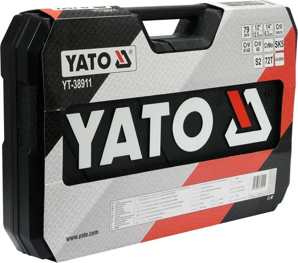 Профессиональный набор инструментов Yato 79 шт, 1/2", XXXL Профессиональный набор инструментов Yato 79 шт, 1/2", XXXL